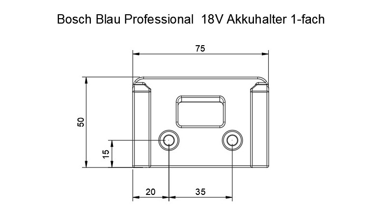 BOSCH Professional ( BLAU ) 18 V Wandhalterung Akkuhalter