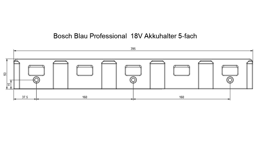 BOSCH Professional ( BLAU ) 18 V Wandhalterung Akkuhalter