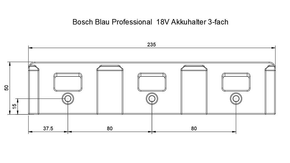 BOSCH Professional ( BLAU ) 18 V Wandhalterung Akkuhalter