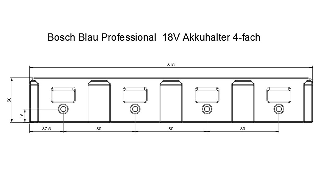 BOSCH Professional ( BLAU ) 18 V Wandhalterung Akkuhalter